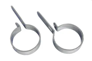 HARLEY Chrome 3 inch Muffler Hanger Clamp Set fits 0-  Custom, application