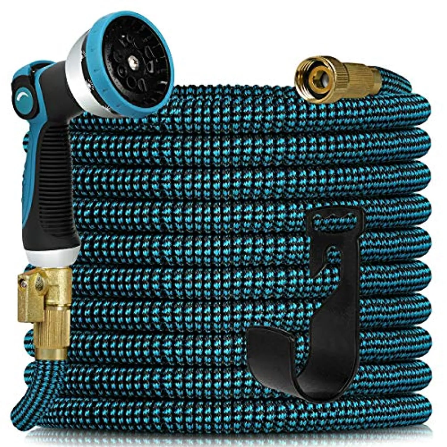 HARNMOR Expandable Garden Hose 100ft - Expanding Water Hose with 10 Function Nozzle, Easy Storage Garden Water Hose
