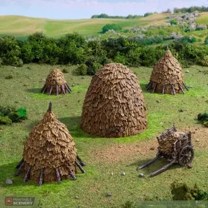 Haystacks DND Terrain for Dungeons and Dragons Terrain, D&D, Pathfinder, Warhammer 40k, Miniatures, D and D, Dungeons and Dragons Gifts, Dungeon Master