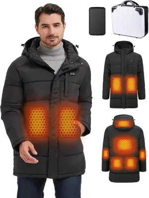 Heated Jackets for Men with Battery Pack Included, Mens Heated Jacket 8 Heat Zones, Windproof Mens Heated Coat