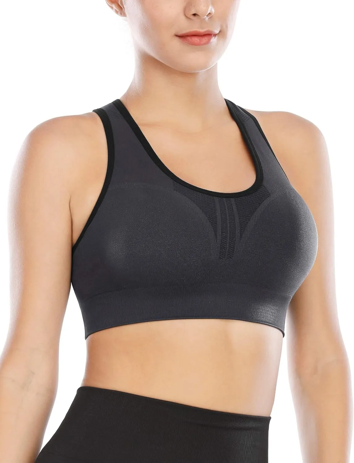 Heathyoga High Impact Sports Bras for Women High Support Padded Sports Bra Workout Bras for Women Racerback Bra for Yoga
