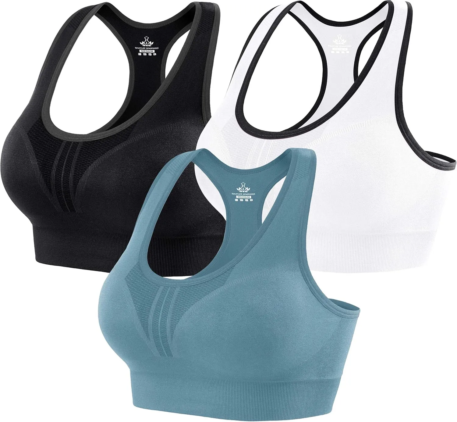 Heathyoga High Impact Sports Bras for Women High Support Padded Sports Bra Workout Bras for Women Racerback Bra for Yoga