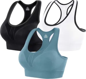 Heathyoga High Impact Sports Bras for Women High Support Padded Sports Bra Workout Bras for Women Racerback Bra for Yoga