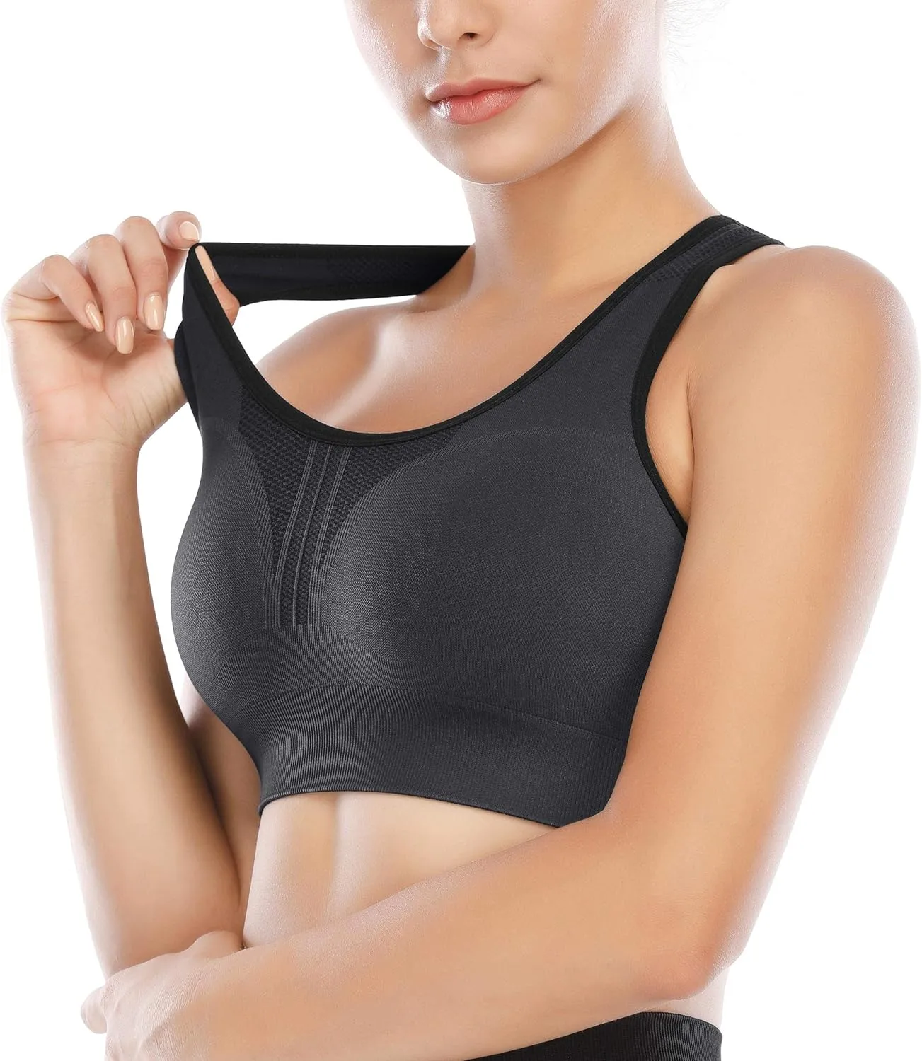 Heathyoga High Impact Sports Bras for Women High Support Padded Sports Bra Workout Bras for Women Racerback Bra for Yoga