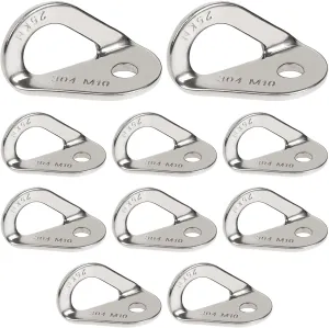 Heavy Duty Climbing Bolt Hanger, 304 Stainless Steel, 10 Pack Anchors, 25 Kn Strength, Ideal for Mountaineering and Caving