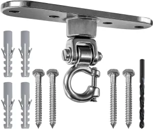 Heavy Duty Stainless Swing Hanger with Smooth Bearings 180° 360°Swing Hardware, 1500 lb Capacity Playground Yoga Hammock Chair Sandbag Porch Swing Bag