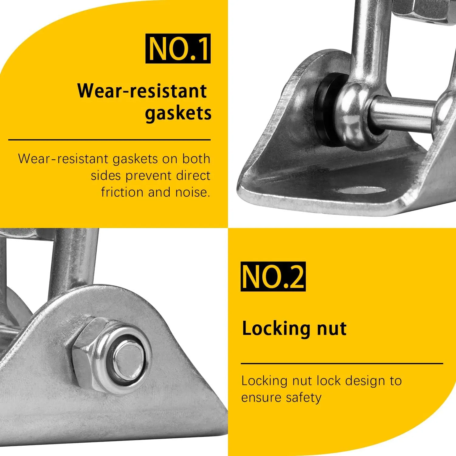 Heavy Duty Swing Hangers for Wooden Sets 2000 LB Capacity Hammock Hanger 360 Swivel Stainless Steel Swing Hardware Accessories 2 Packs for Porch Playground Yoga Heavy Bag