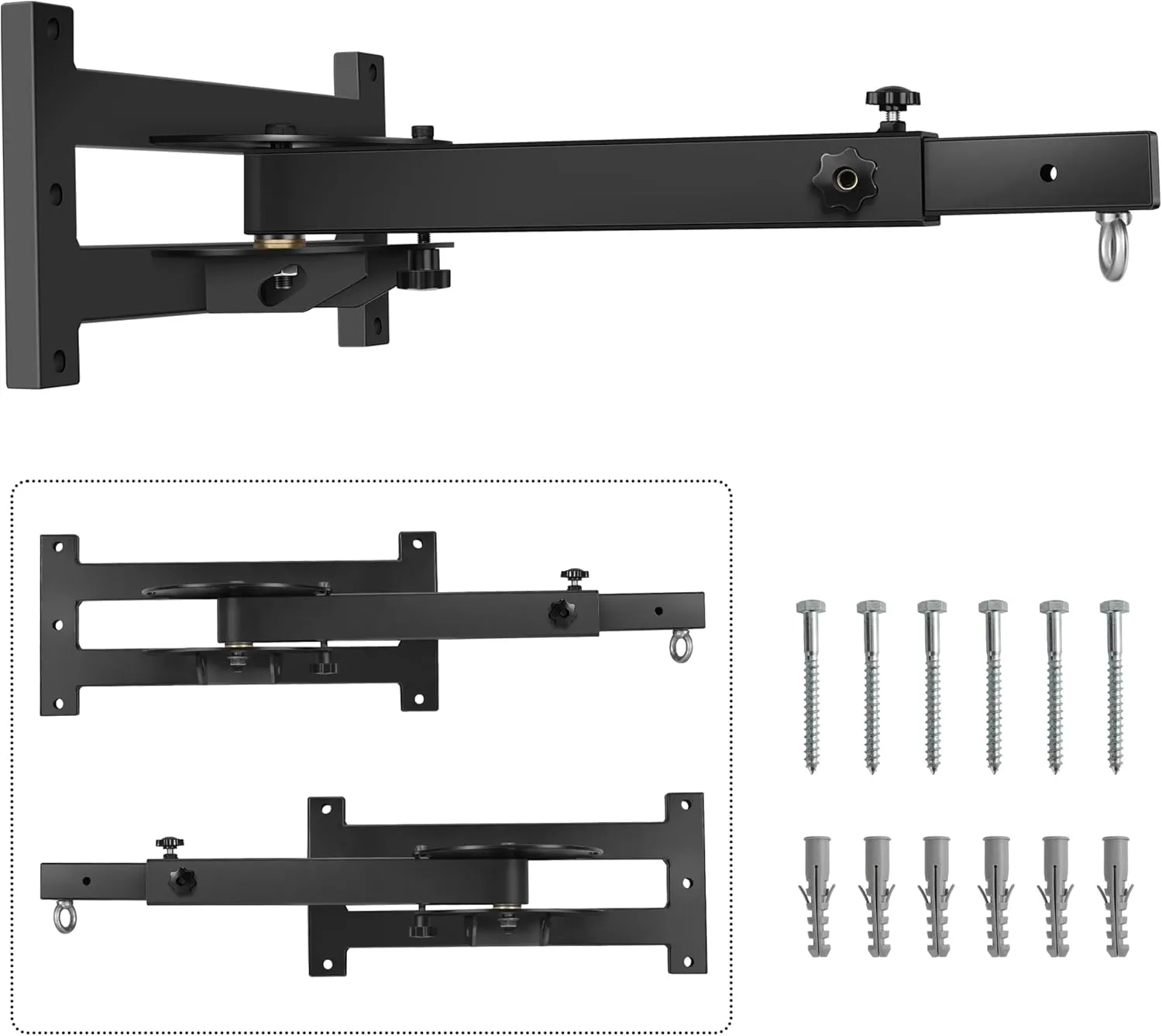 Heavy Punching Bag Hanger Wall Studs Mount Space-Saving Design Ease Adjustable Heavy Duty Construction for Boxing, Muay Thai and MMA Training