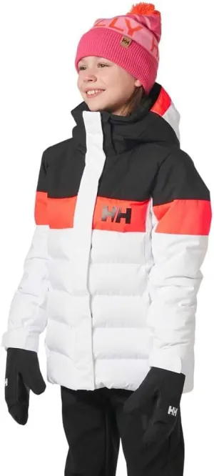 Helly-Hansen Jr Diamond Jacket - Waterproof, Insulated Junior Unisex Winter Coat, Breathable & Durable Youth Outerwear, 003 White - 10