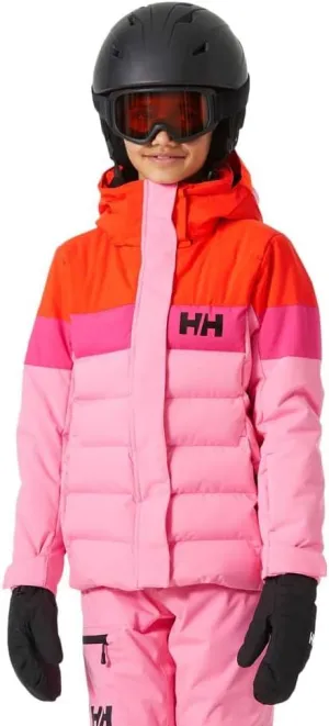 Helly-Hansen Jr Diamond Jacket - Waterproof, Insulated Junior Unisex Winter Coat, Breathable & Durable Youth Outerwear, 068 Sugar Pink - 16
