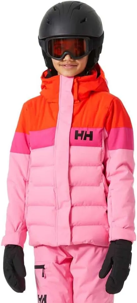 Helly-Hansen Jr Diamond Jacket - Waterproof, Insulated Junior Unisex Winter Coat, Breathable & Durable Youth Outerwear, 068 Sugar Pink - 16