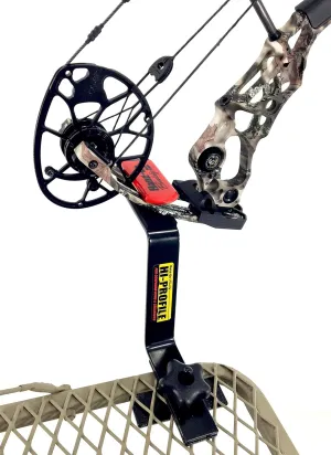 Hi-Profile Hang-On Buddy Hunting Bow Holder | Stainless Steel Bow Hangers for Tree Stand | Tree Stand Accessories for Hunting for Compound or Crossbow | Tree Stand Accessory Holder