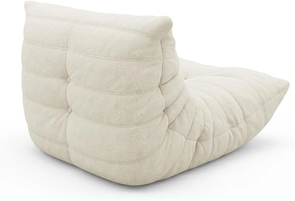 High-end Non-Compression Fireside Togo Chair, Bean Bag Chair for Adults, Comfy Soft Lazy Sofa Floor Lounge Chair for Bedroom, Living Room, Office or Lounge