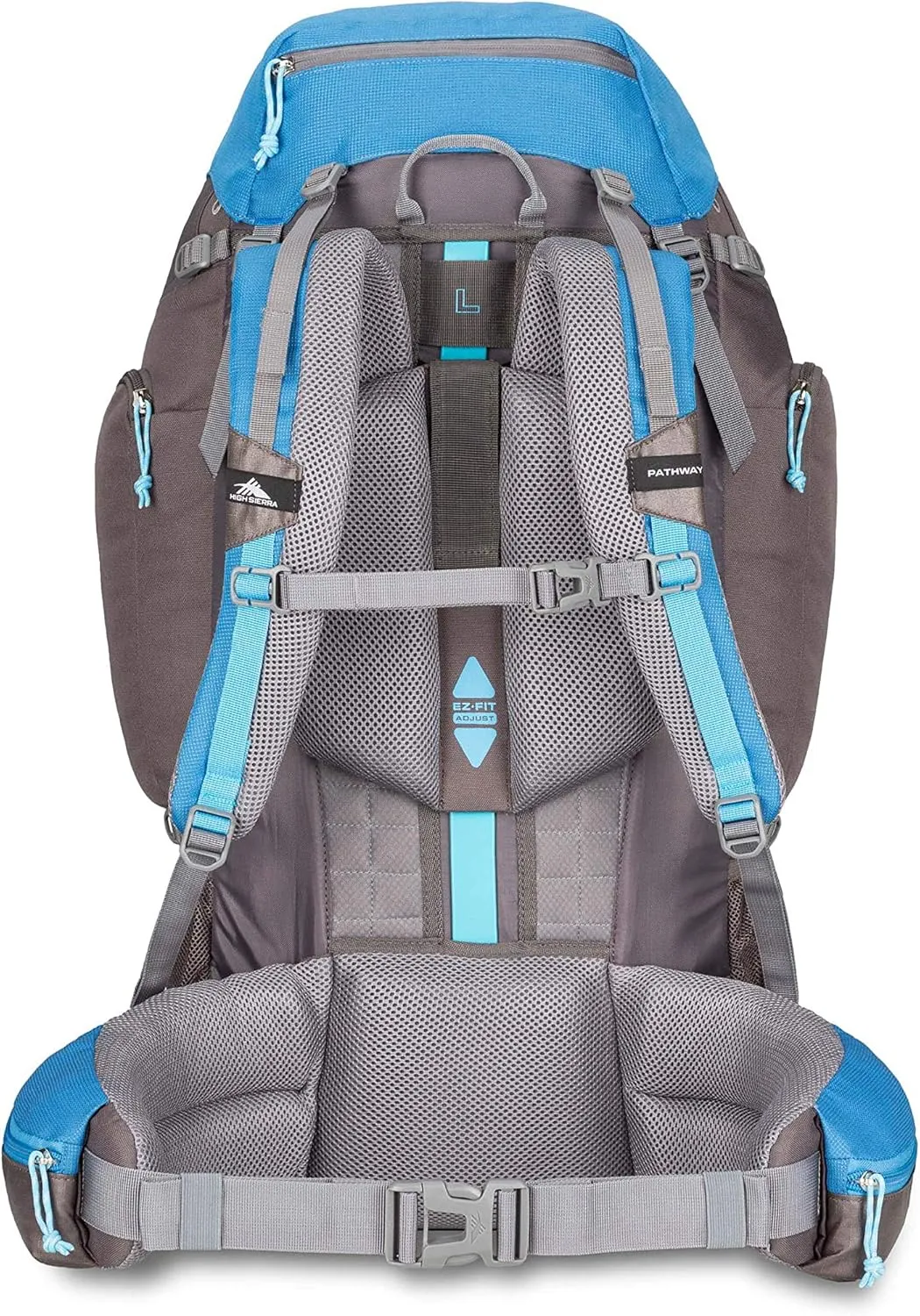 High Sierra Pathway Internal Frame Hiking Backpack, Mineral/Slate/Glacier, 70L