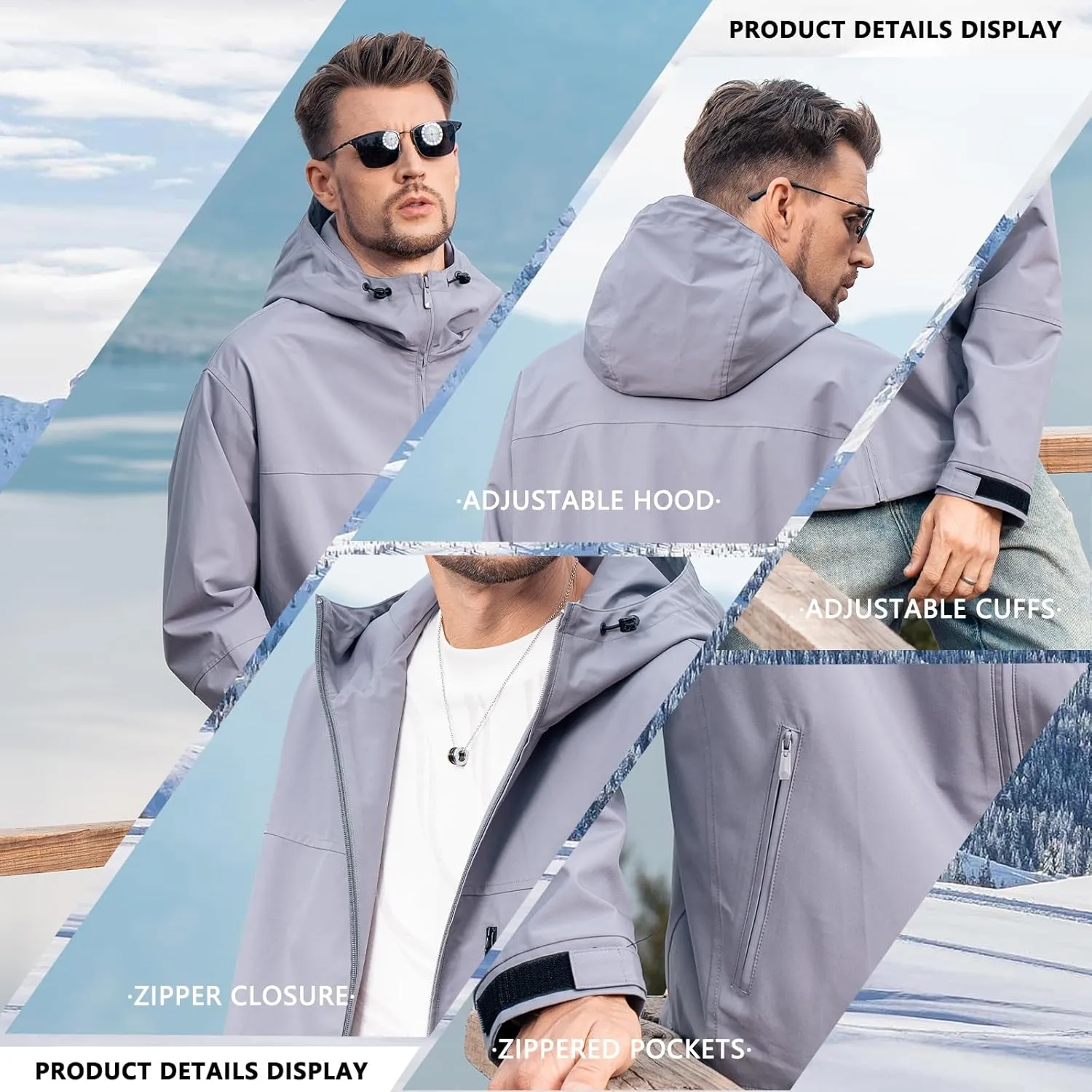 Hooded Assault Suit Men'S Outdoor Solid Color Jacket Windproof And Waterproof Mountaineering Workwear Jacket