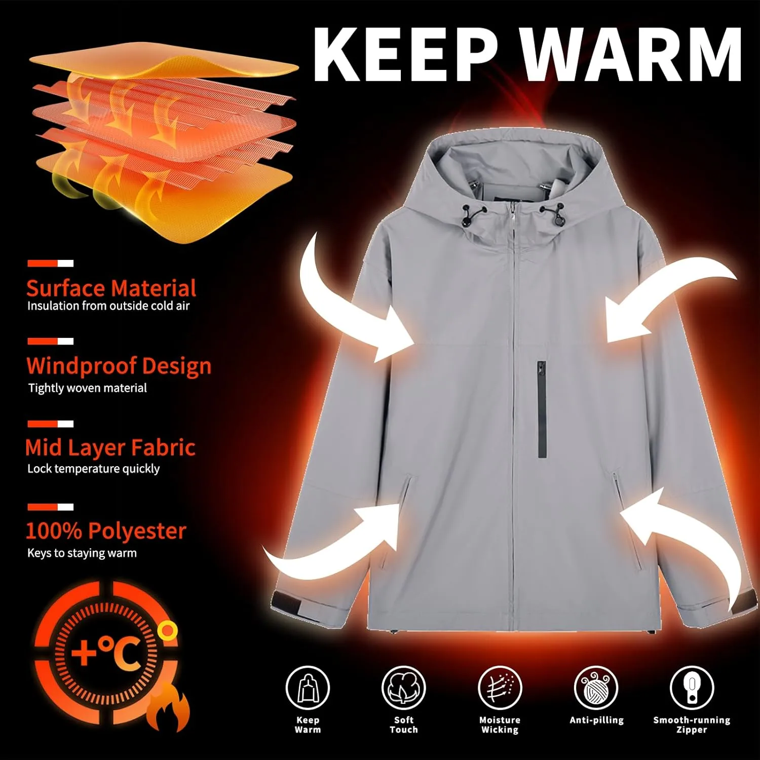 Hooded Assault Suit Men'S Outdoor Solid Color Jacket Windproof And Waterproof Mountaineering Workwear Jacket