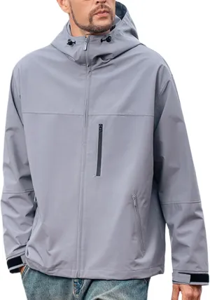 Hooded Assault Suit Men'S Outdoor Solid Color Jacket Windproof And Waterproof Mountaineering Workwear Jacket
