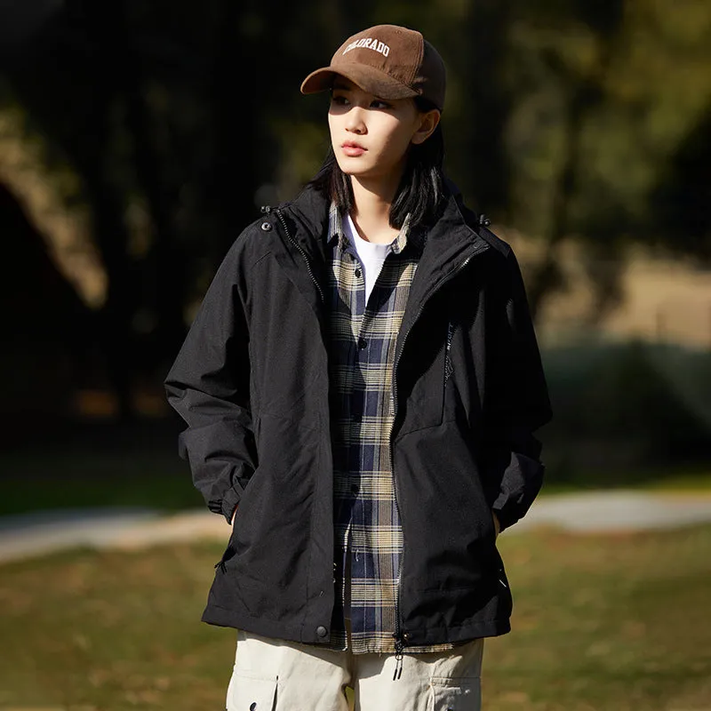 Hooded spring and autumn outdoor hard shell windproof thin coat fashion mountain jacket Camping Hiking Jackets