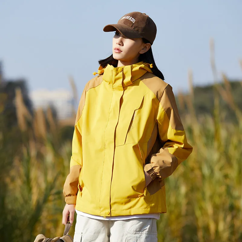 Hooded spring and autumn outdoor hard shell windproof thin coat fashion mountain jacket Camping Hiking Jackets