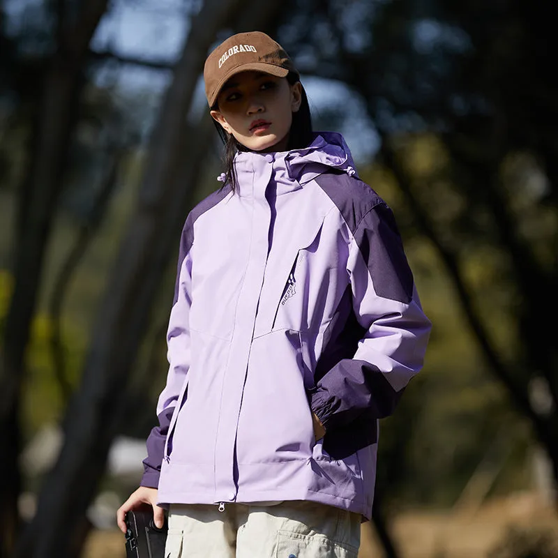 Hooded spring and autumn outdoor hard shell windproof thin coat fashion mountain jacket Camping Hiking Jackets