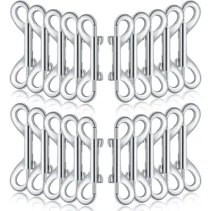 Hotop 20 Pcs 4.7 Inch Double Ended Bolt Snaps Hooks Zinc Alloy Trigger Chain Metal Clips Key Holder for Linking Key Chain Dog Leash Collar Pet Sling Feed Buckets(Silver)