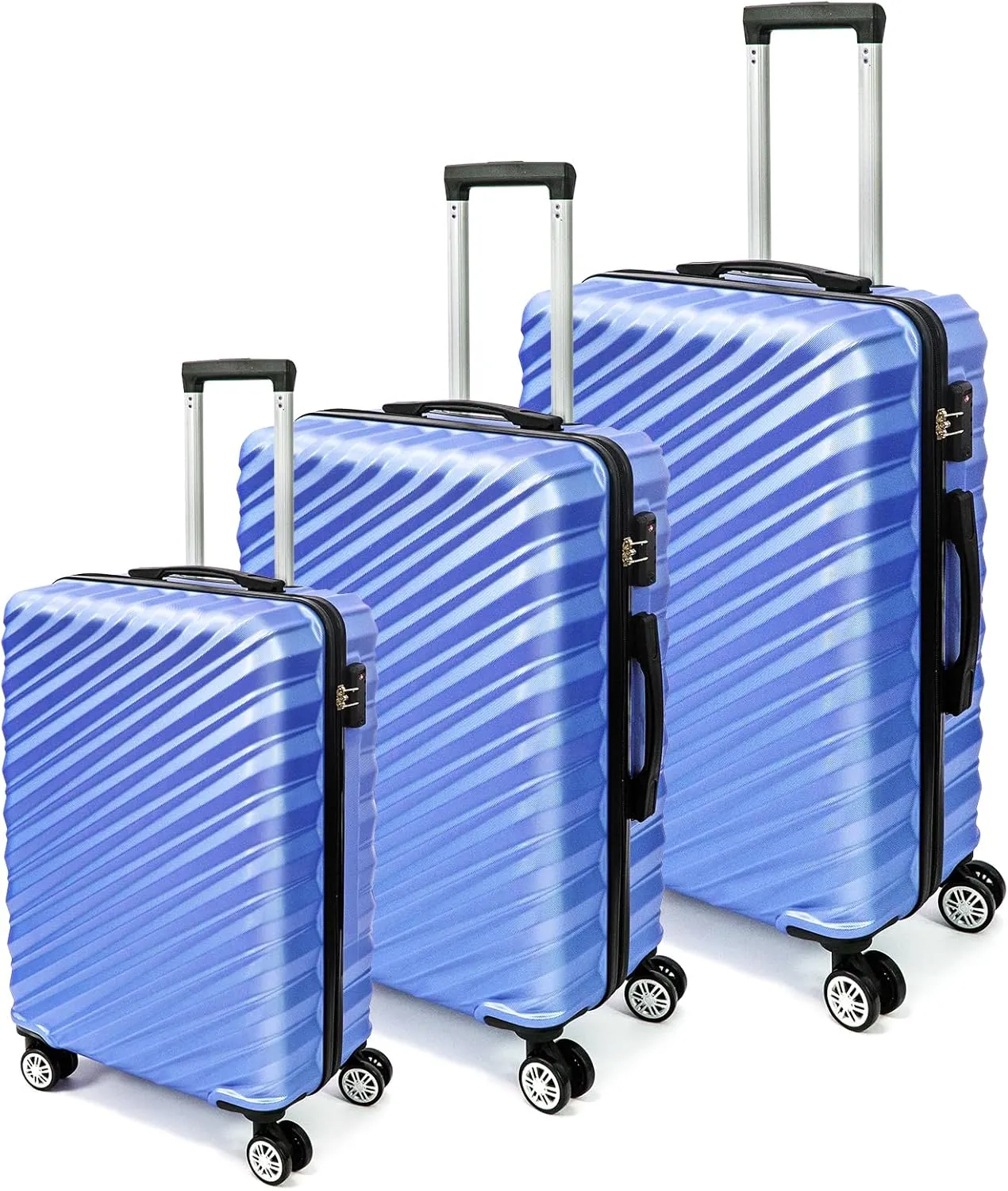 HOUAGI Luggage Sets 3 Piece,Hardshell Luggage Sets with Spinner Wheels,Lightweight Travel Large Suitcase Sets with TSA Lock,Lavender purple(20/24/28in