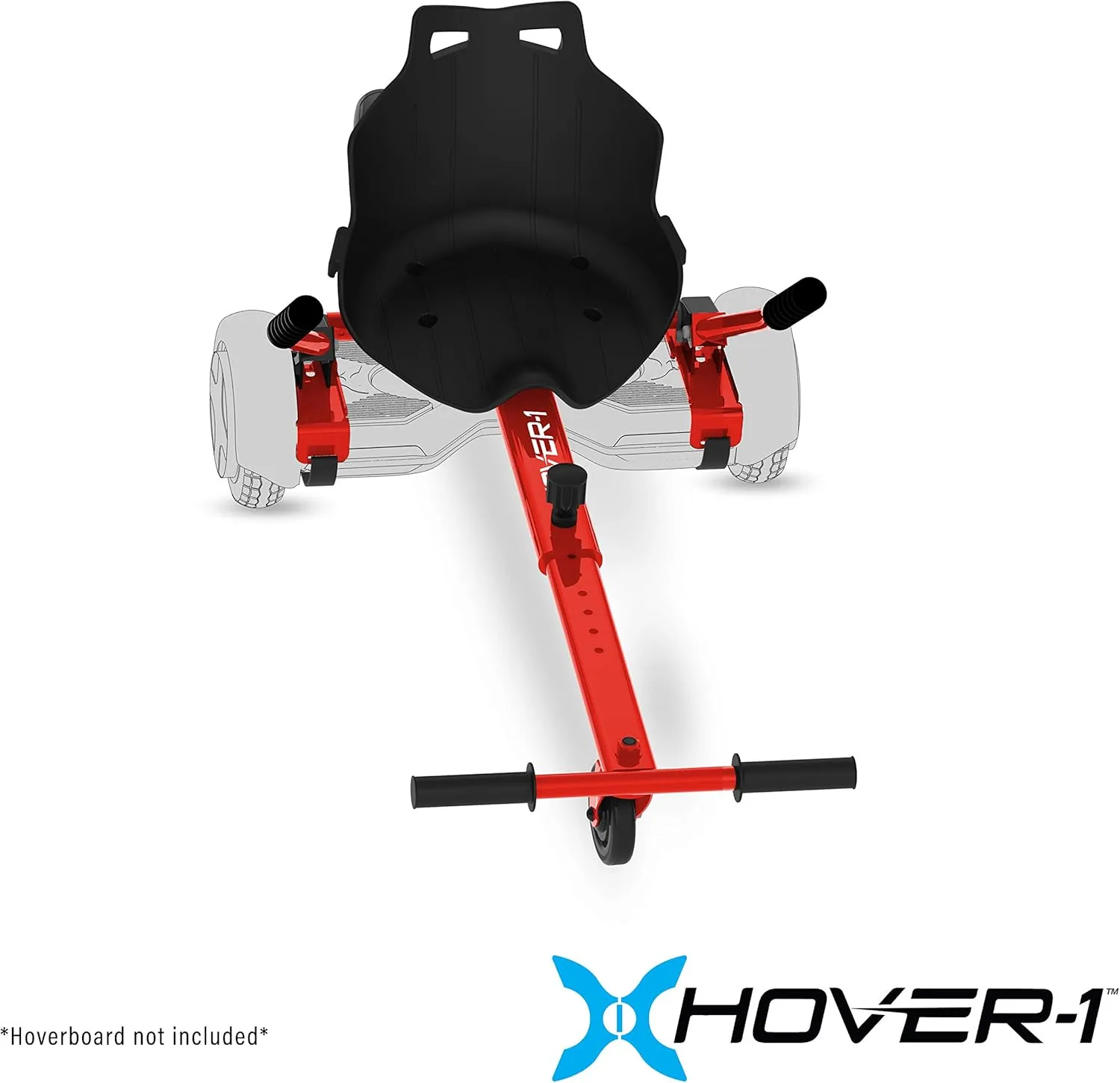 Hover-1 Falcon-1 Buggy Attachment | Turbo LED Lights, Compatible with All 6.5" & 8" Hoverboards, Hand-Operated Rear Wheel Control, Adjustable Frame, Easy Install