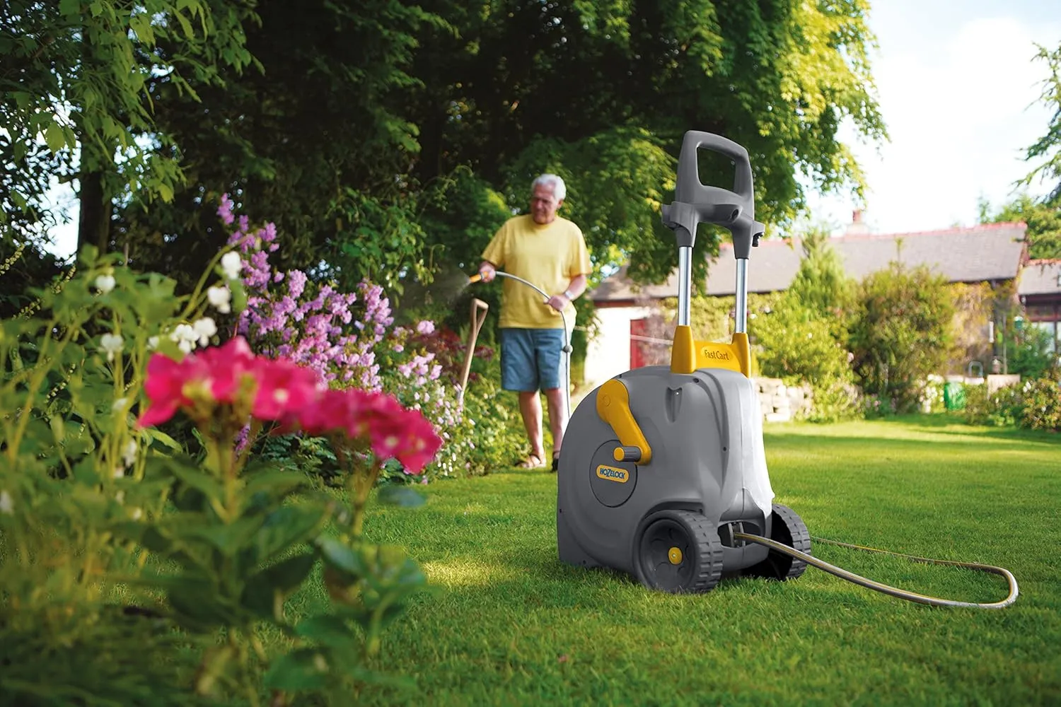 Hozelock Wheeled Fast Cart with 40m Hose