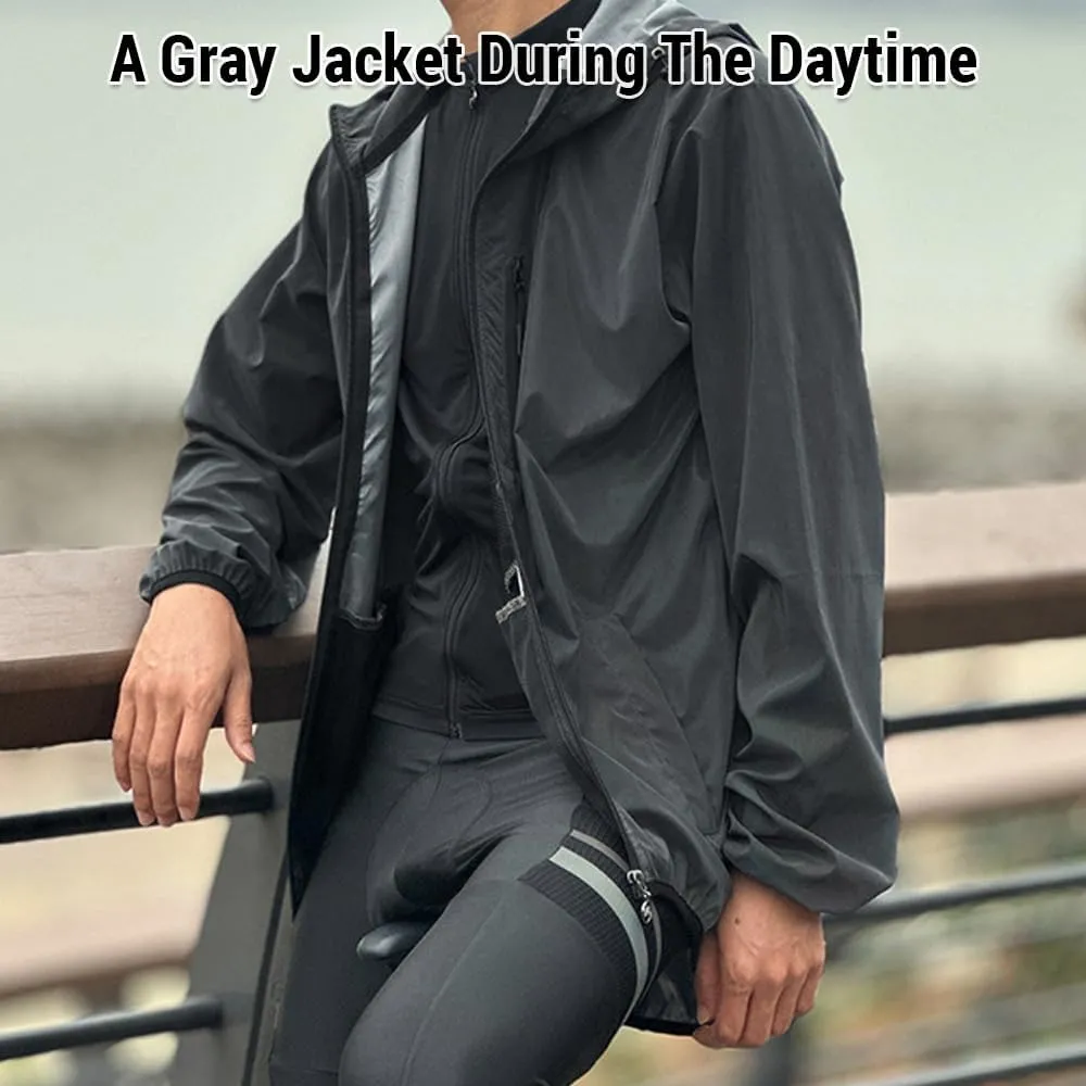 HXBER Rainbow Reflective Jacket for Men and Women Windproof Water Repellent