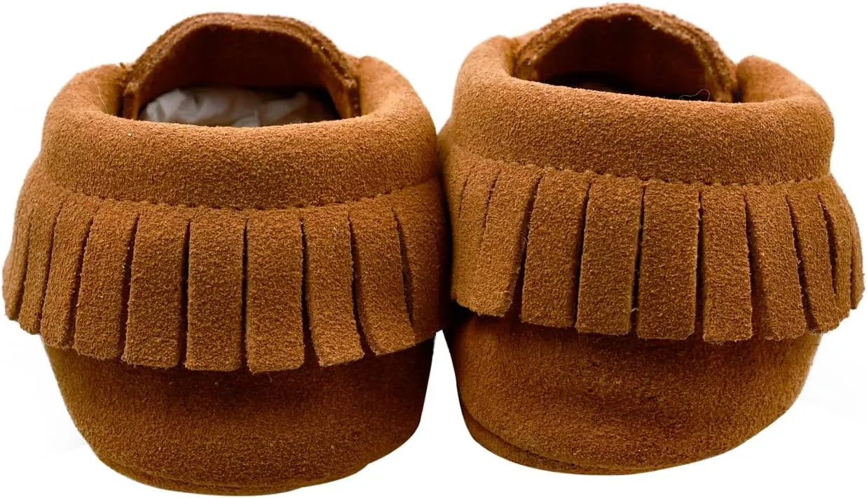 iEvolve Baby Leather Shoes Baby First Walking Shoes Baby Tassel Shoes Soft Sole Crib Shoes Baby Moccasins