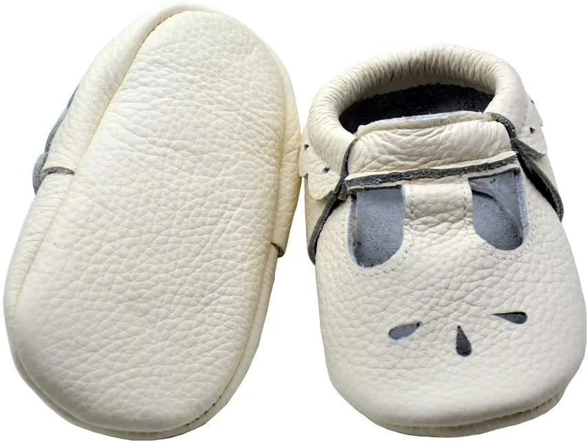 iEvolve Baby Leather Shoes Soft First Walker Shoes Crib Shoes Moccasins for Toddlers