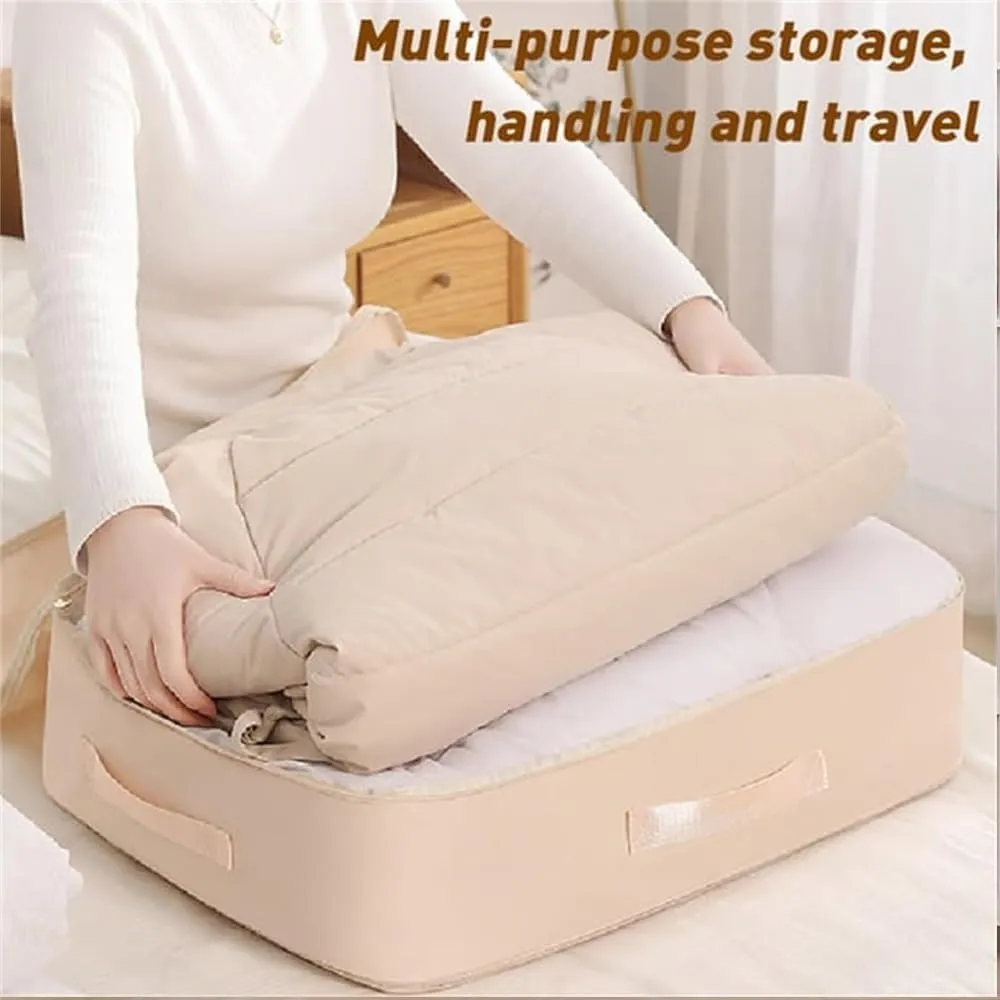 Implicationi Ultra Space Saving Self Compression Organizer, Implicationi Compression Organizer, Large Capacity Compression Bags for Travel, for Clothes, Comforters (Gary,3 Floors 21.25*16.53*23.62in)