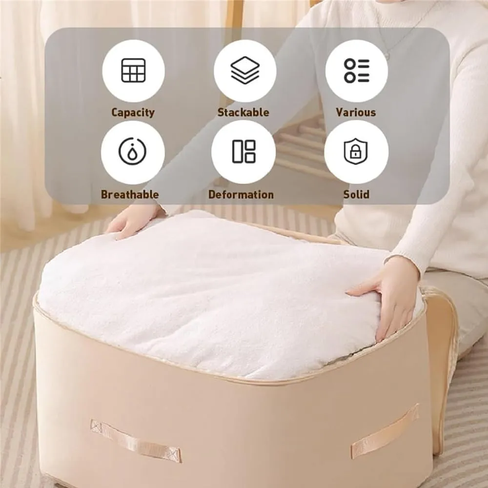 Implicationi Ultra Space Saving Self Compression Organizer, Implicationi Compression Organizer, Large Capacity Compression Bags for Travel, for Clothes, Comforters (Gary,3 Floors 21.25*16.53*23.62in)