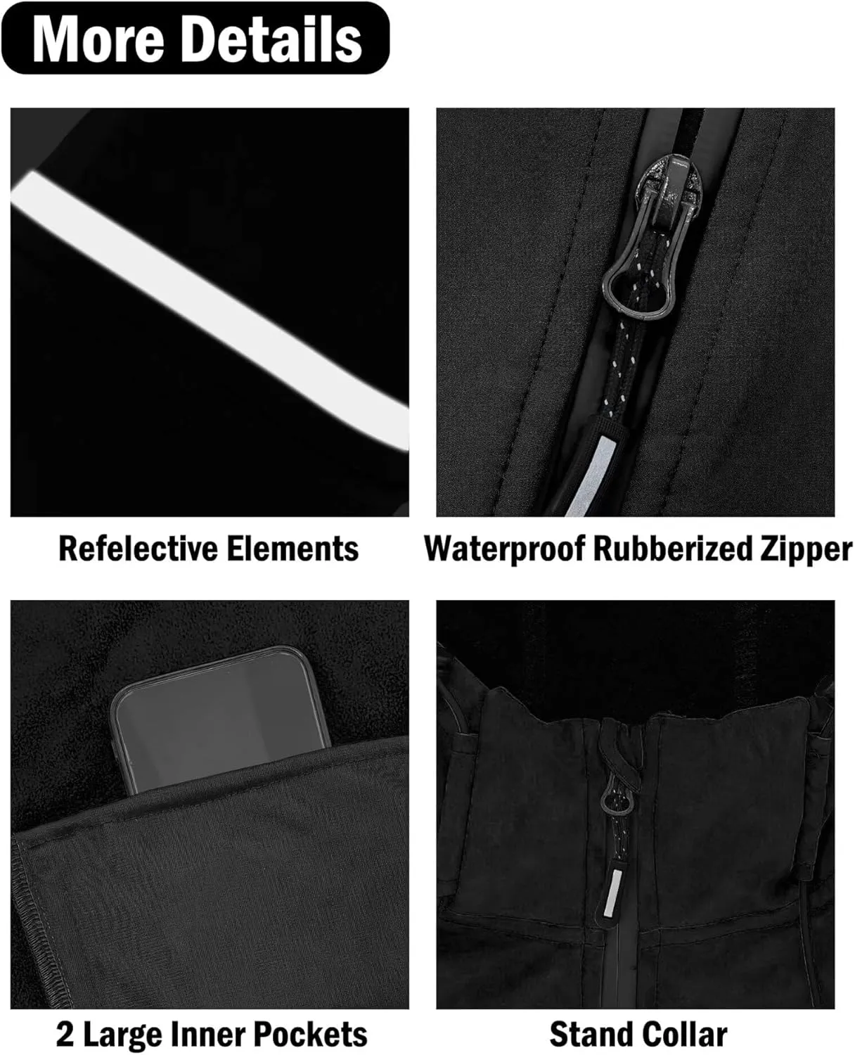 INBIKE Winter Cycling Jackets for Men Thermal Bike Jackets Windproof Cold Weather Hooded Jacket for Biking Running Hiking