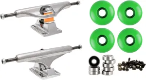 Independent 159 (8.75") Skateboard Trucks 56mm Green Wheels and Bearings Combo Package