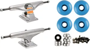 Independent 159 (8.75") Skateboard Trucks 58mm Blue Wheels and Bearings Combo Package