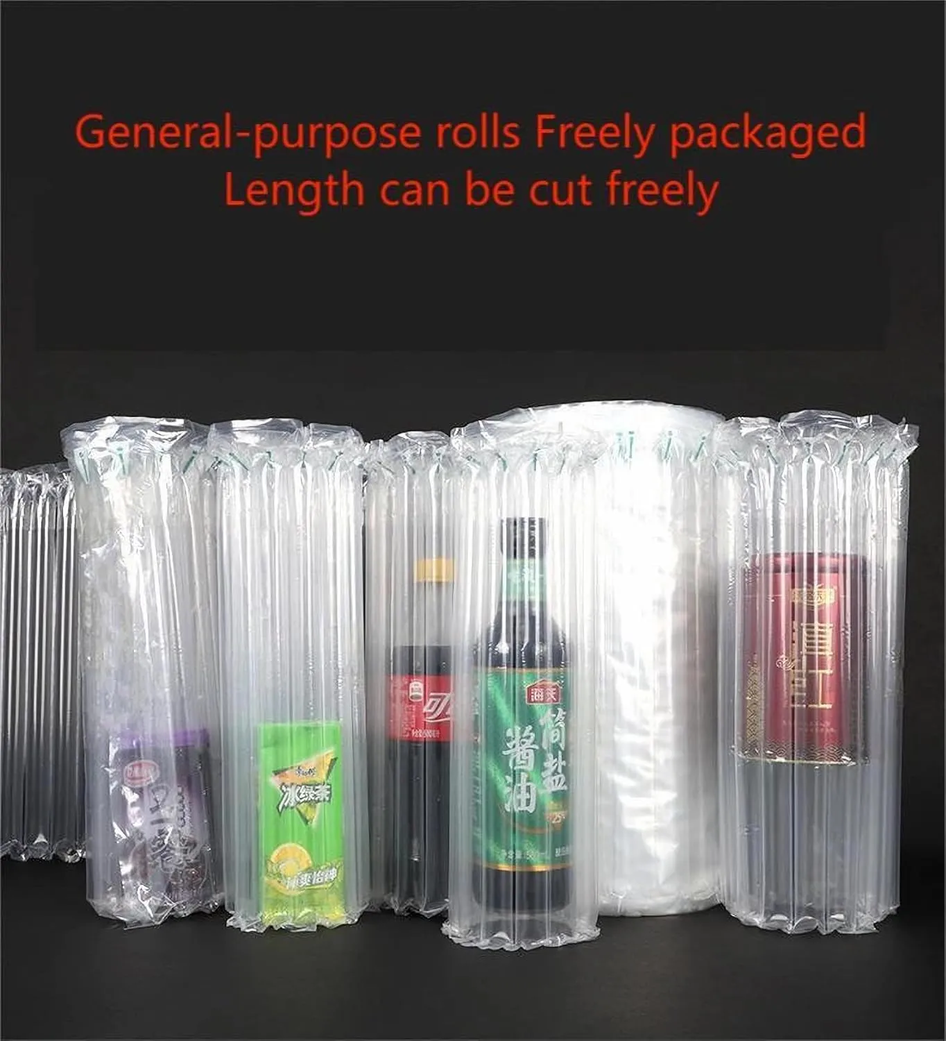 Inflatable Air Column Bag (with Pump) Width 8/12/16-inch Bubble Cushioning Shock-Absorbing Anti-Drop used to Protect iPad, iPhone, Glasses, Wine Bottles, Safe Transport Packaging (W/24 x L/2000-inch)