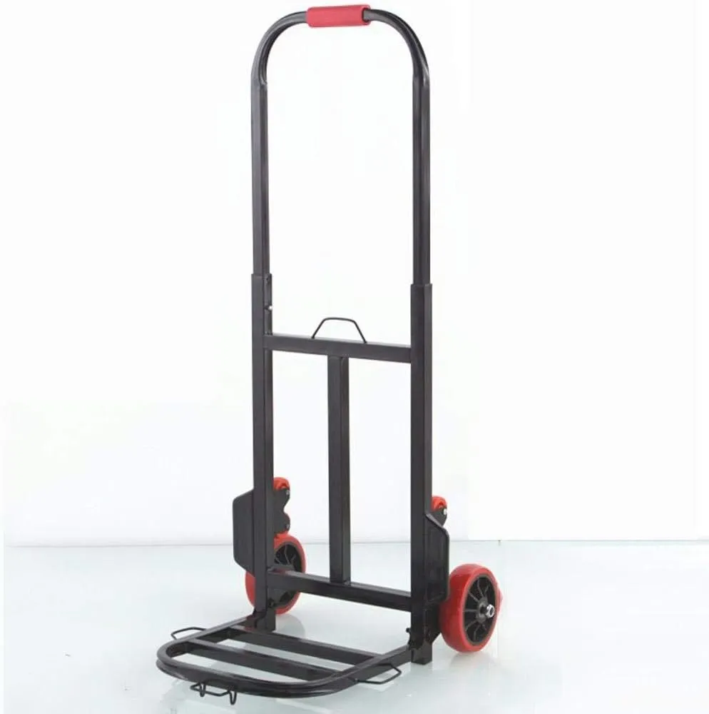 Iron Foldable Collapsable Trolley with Anti Puncture Rubber Wheels and 150 kg Capacity Cool Bag Trolley on Wheels for Luggage, Personal, Travel, Auto, Moving and Office Use (Style #5) (Style #1 )