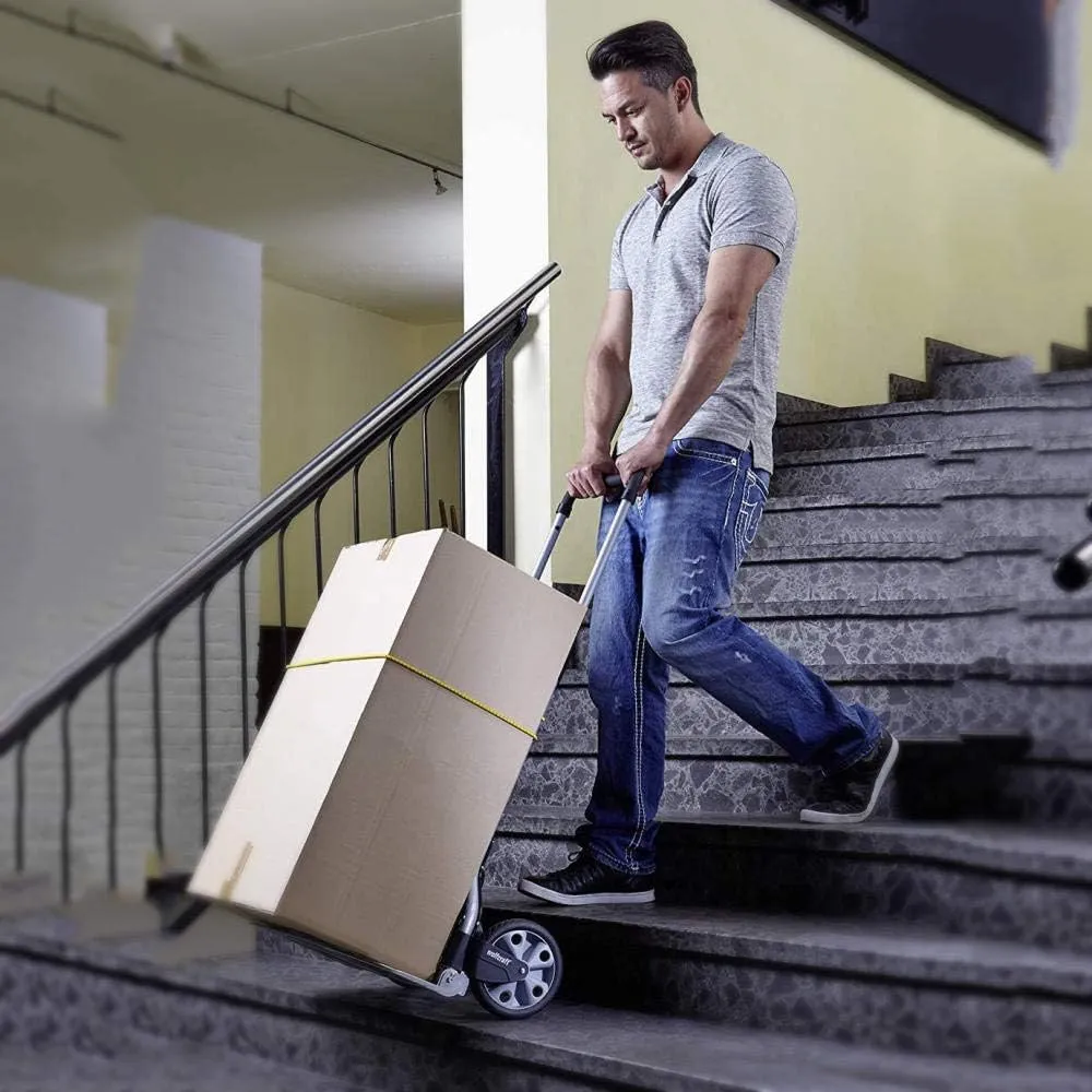 Iron Foldable Collapsable Trolley with Anti Puncture Rubber Wheels and 150 kg Capacity Cool Bag Trolley on Wheels for Luggage, Personal, Travel, Auto, Moving and Office Use (Style #5) (Style #1 )