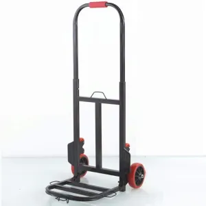 Iron Foldable Collapsable Trolley with Anti Puncture Rubber Wheels and 150 kg Capacity Cool Bag Trolley on Wheels for Luggage, Personal, Travel, Auto, Moving and Office Use (Style #5) (Style #1 )