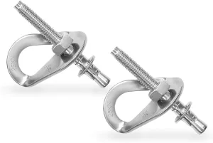 ISOP Climbing Anchor Bolt 2 Set - Expansion Bolt and Hanger FIXE 1 Rock Climbing - Professional Eyebolts for Fire Escape Rope Ladders - Conrete Wall Mounted Anchors
