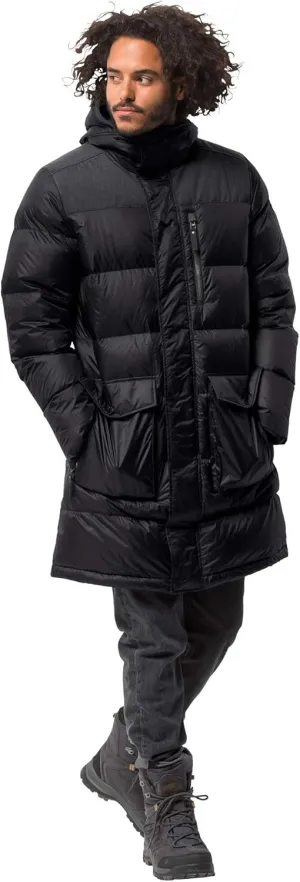 Jack Wolfskin Men's Richmond Down Puffer Parka Jacket, Black, Medium