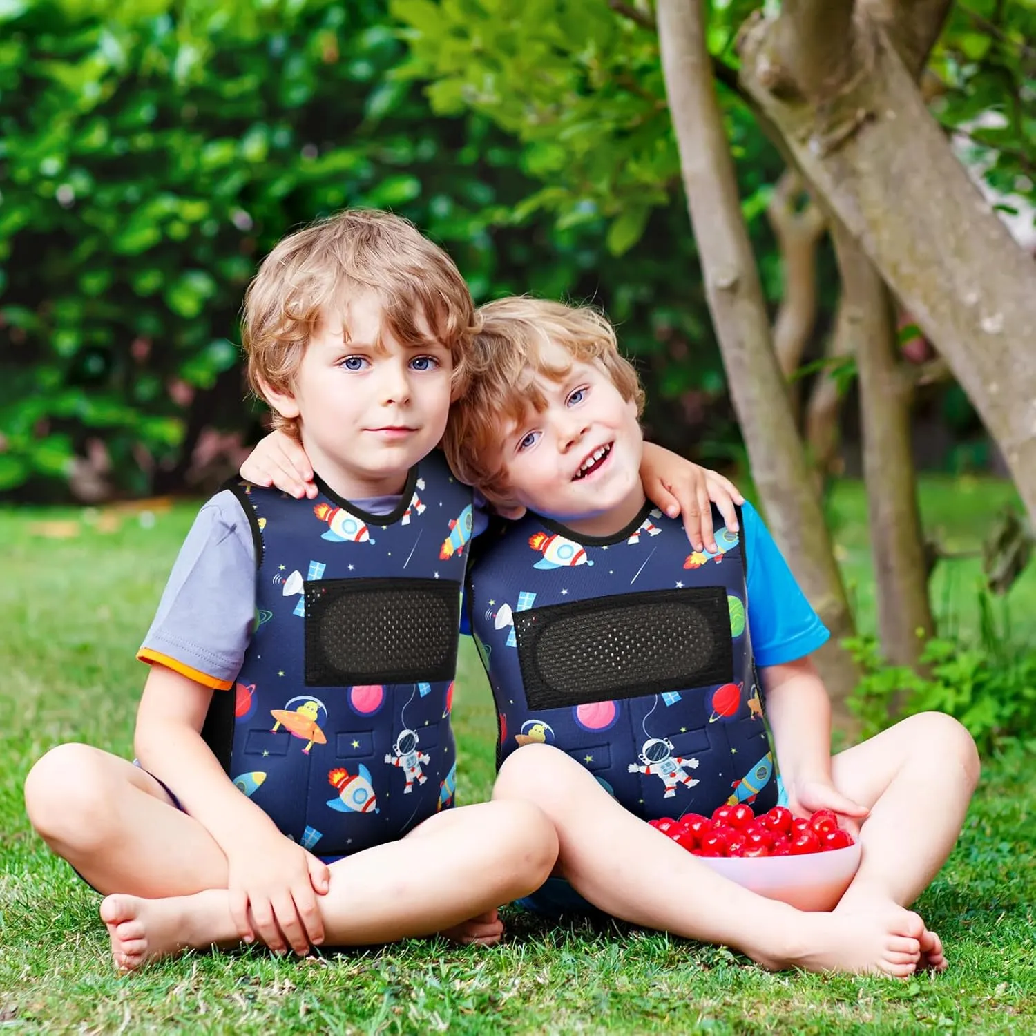 Janmercy Weighted Vest for Kids Boys Adjustable Breathable Girls Compression Vest for Processing Issue(Rocket,Small)