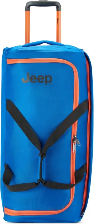 Jeep JS009D Two Wheel Rolling Travel Duffle Bag, Blue, 27 Inch