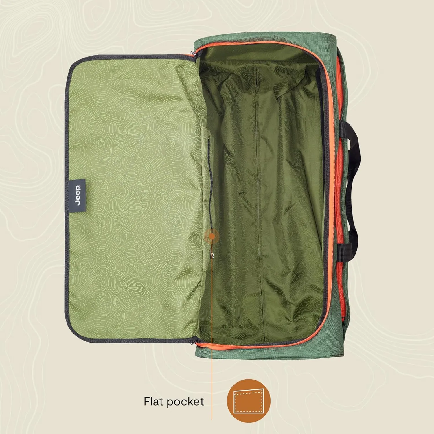 Jeep JS009D Two Wheel Rolling Travel Duffle Bag, Blue, 27 Inch