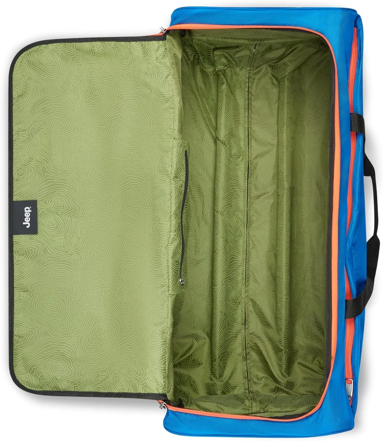 Jeep JS009D Two Wheel Rolling Travel Duffle Bag, Blue, 27 Inch