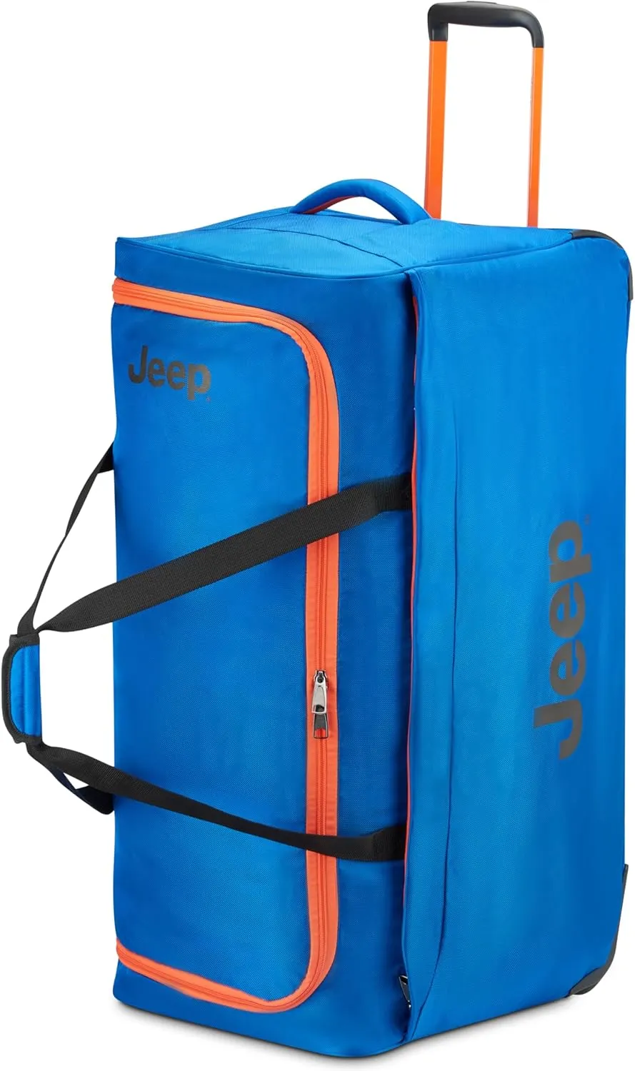 Jeep JS009D Two Wheel Rolling Travel Duffle Bag, Blue, 31 Inch