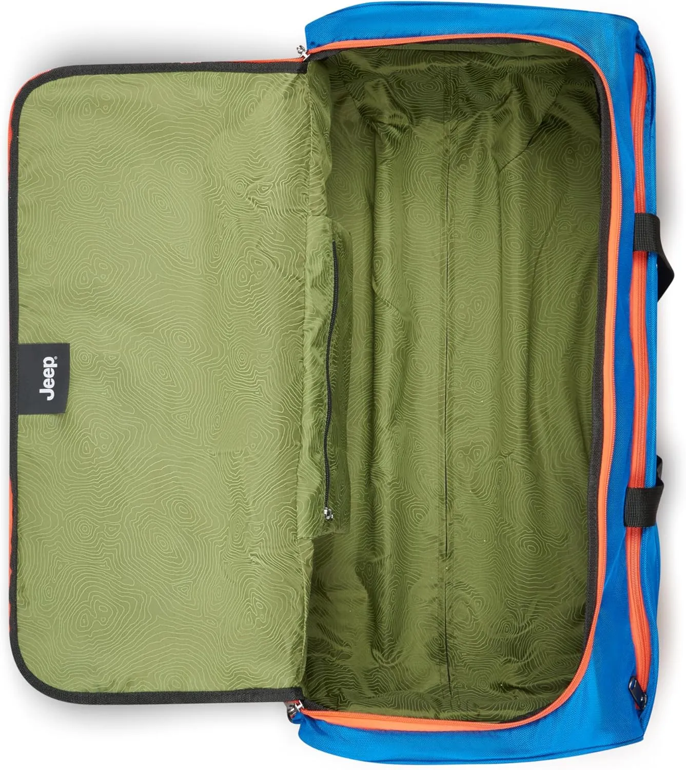 Jeep JS009D Two Wheel Rolling Travel Duffle Bag, Blue, 31 Inch