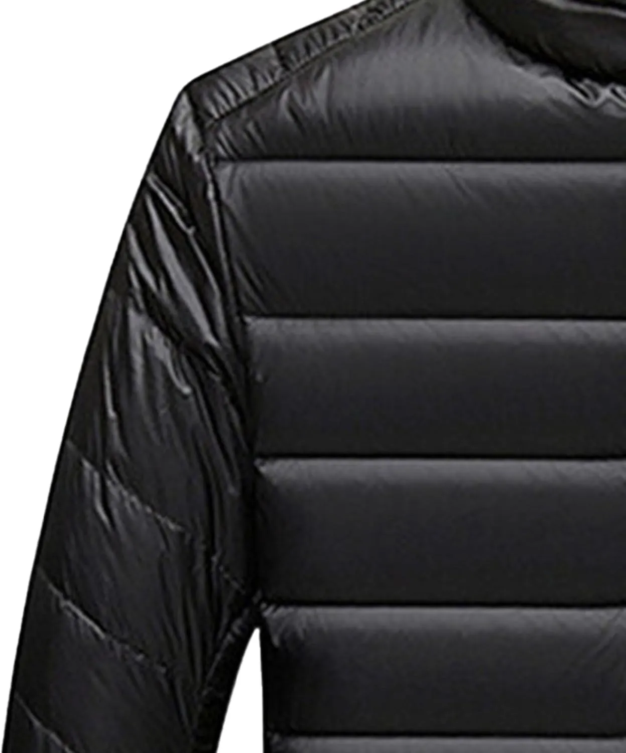 JEsilunmaMY Men's Thermal Sport Cropped Down Jacket Stand Collar Lightweight Packable Puffer Jacket Casual Warm Winter Coats