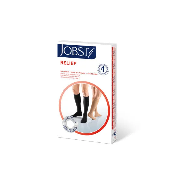 JOBST Relief Silicone Compression Knee High, 20-30 mmHg Closed Toe